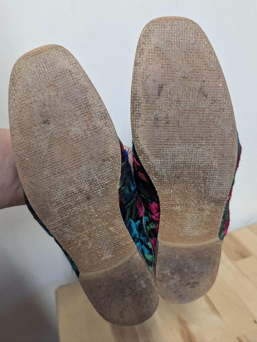 Free People Floral Embroidered Slip-On Loafers in Multicolor Mules 8 - Picture 4 of 9